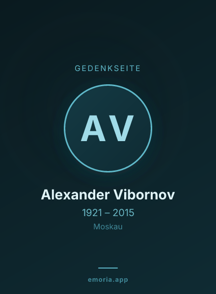 Gedenkportrait von Alexander Vibornov