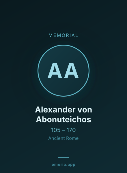 Memorial portrait of Alexander von Abonuteichos