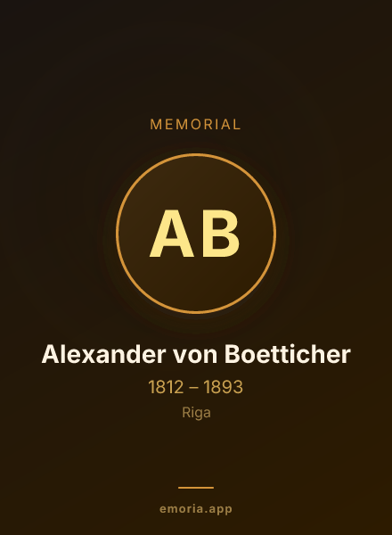 Memorial portrait of Alexander von Boetticher