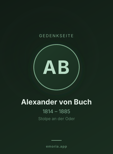 Gedenkportrait von Alexander von Buch