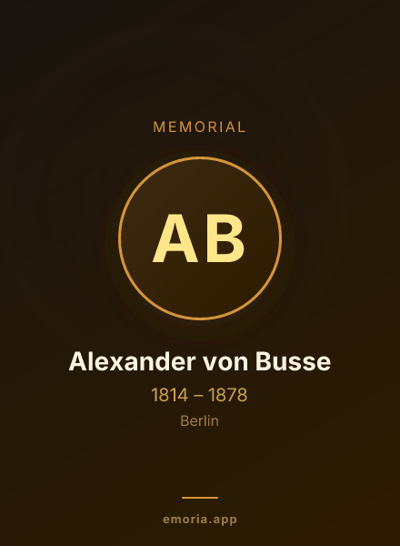 Memorial portrait of Alexander von Busse