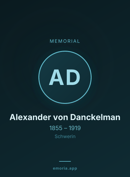 Memorial portrait of Alexander von Danckelman