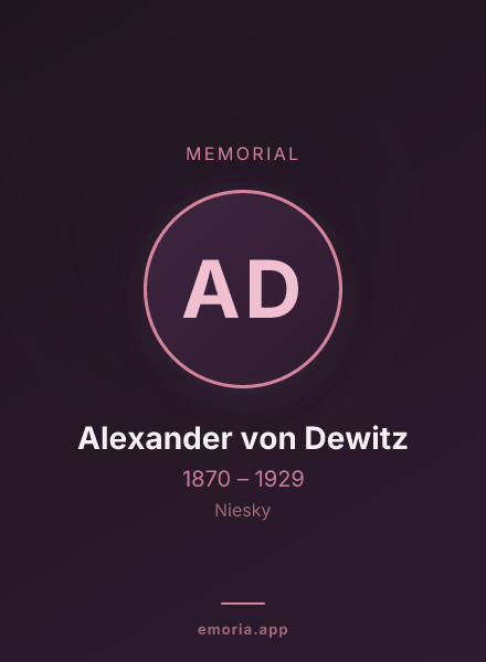 Memorial portrait of Alexander von Dewitz
