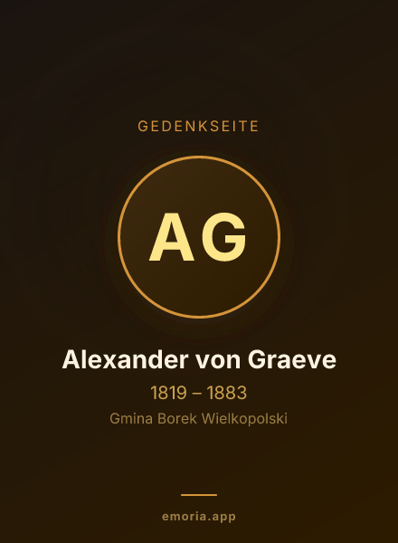 Gedenkportrait von Alexander von Graeve