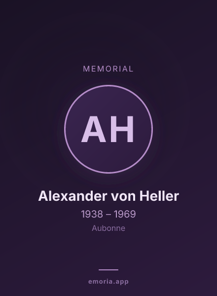 Memorial portrait of Alexander von Heller