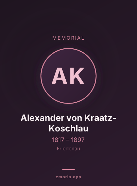 Memorial portrait of Alexander von Kraatz-Koschlau