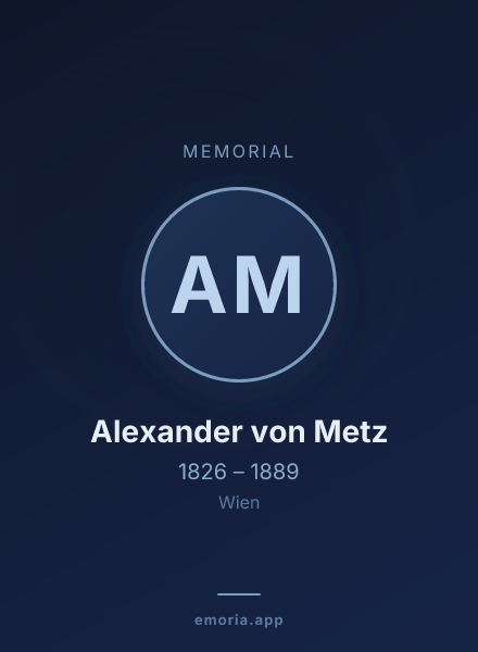 Memorial portrait of Alexander von Metz