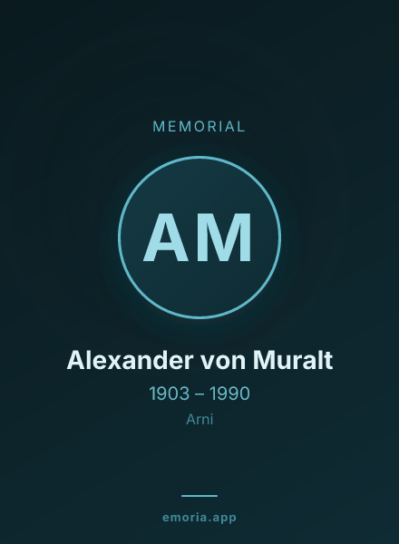 Memorial portrait of Alexander von Muralt