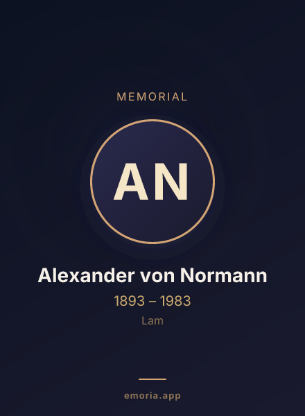 Memorial portrait of Alexander von Normann