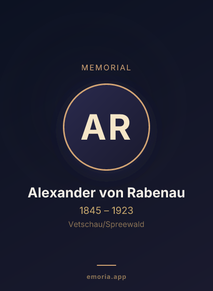 Memorial portrait of Alexander von Rabenau