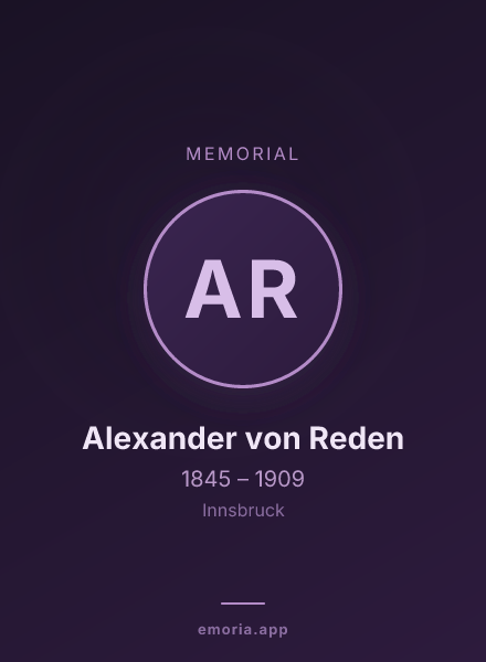 Memorial portrait of Alexander von Reden