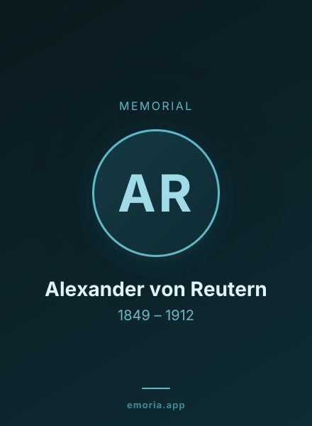 Memorial portrait of Alexander von Reutern