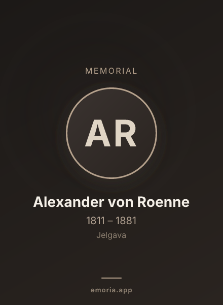 Memorial portrait of Alexander von Roenne