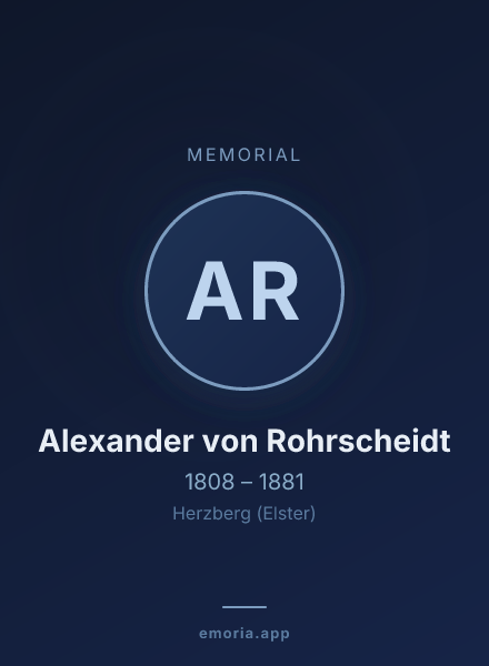 Memorial portrait of Alexander von Rohrscheidt