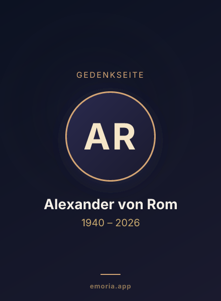 Gedenkportrait von Alexander von Rom