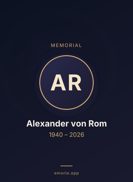 Memorial portrait of Alexander von Rom