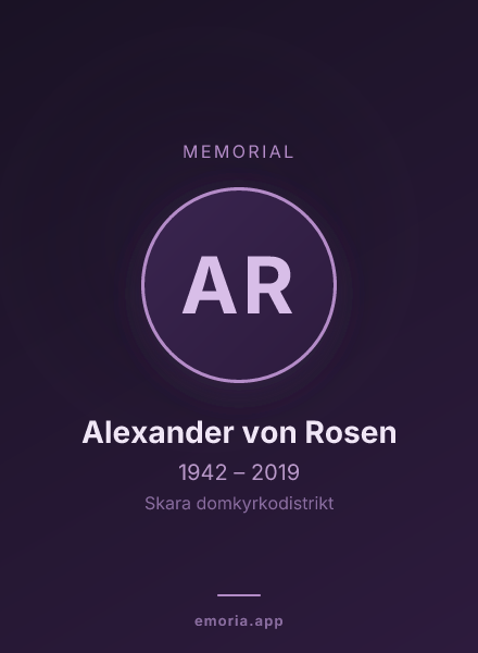 Memorial portrait of Alexander von Rosen
