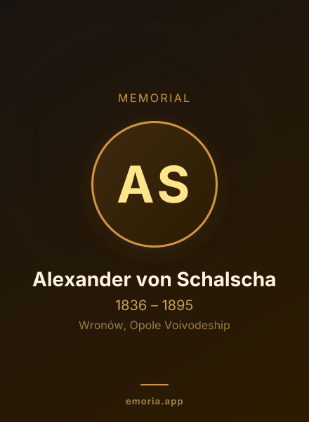 Memorial portrait of Alexander von Schalscha