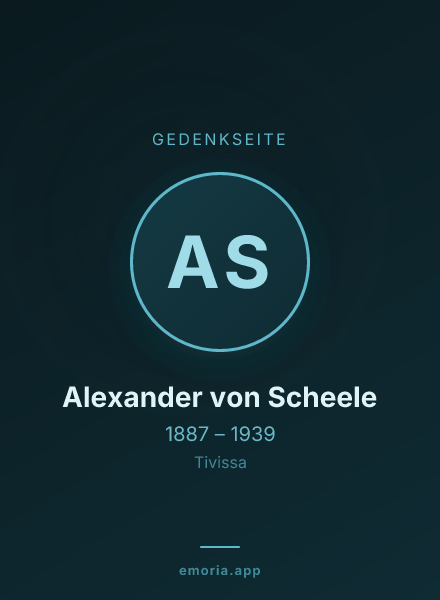 Gedenkportrait von Alexander von Scheele
