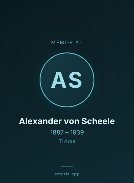 Memorial portrait of Alexander von Scheele