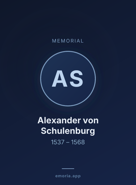 Memorial portrait of Alexander von Schulenburg