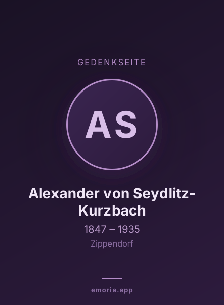 Gedenkportrait von Alexander von Seydlitz-Kurzbach