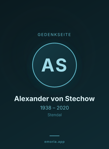 Gedenkportrait von Alexander von Stechow