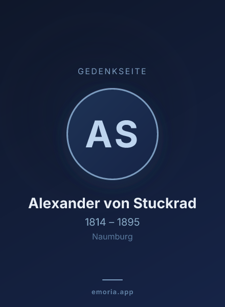 Gedenkportrait von Alexander von Stuckrad