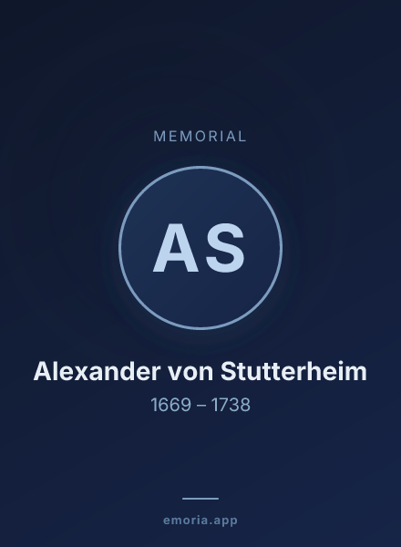 Memorial portrait of Alexander von Stutterheim