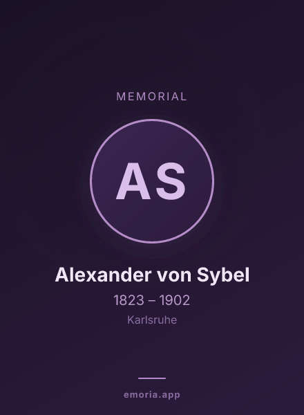 Memorial portrait of Alexander von Sybel