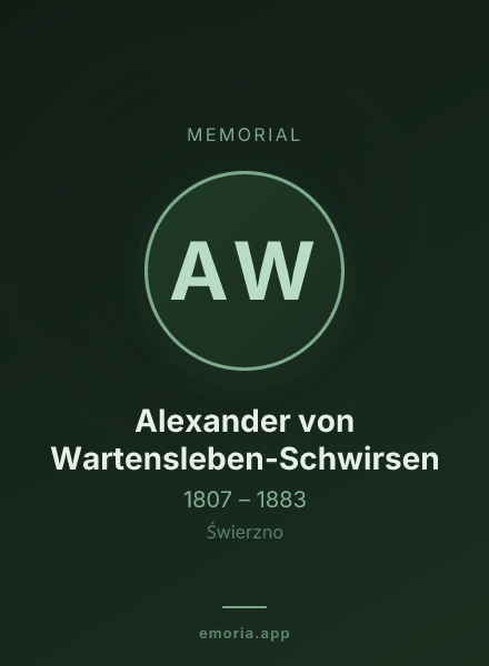 Memorial portrait of Alexander von Wartensleben-Schwirsen