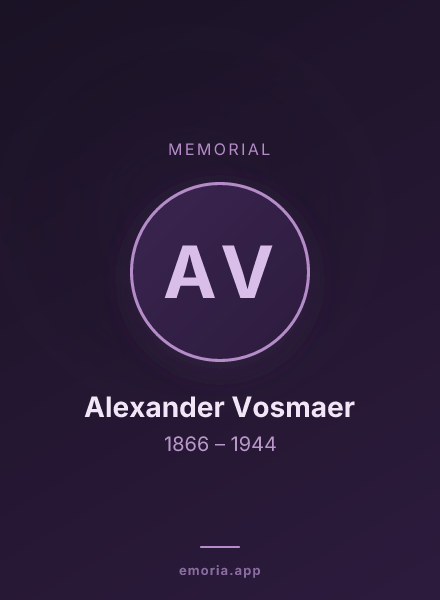 Memorial portrait of Alexander Vosmaer