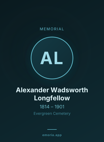 Memorial portrait of Alexander Wadsworth Longfellow