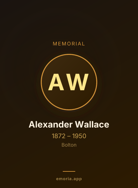 Memorial portrait of Alexander Wallace