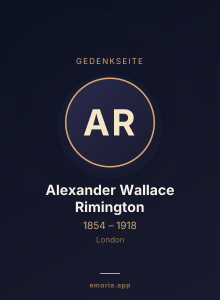 Gedenkportrait von Alexander Wallace Rimington