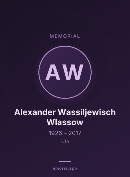 Memorial portrait of Alexander Wassiljewisch Wlassow