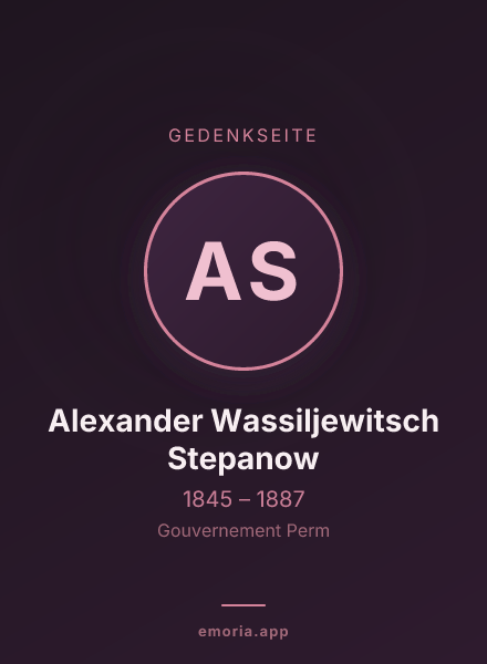 Gedenkportrait von Alexander Wassiljewitsch Stepanow