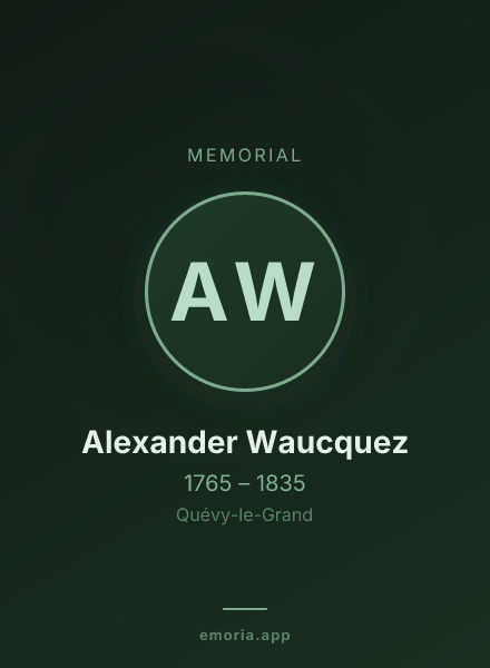 Memorial portrait of Alexander Waucquez