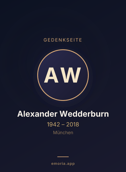 Gedenkportrait von Alexander Wedderburn