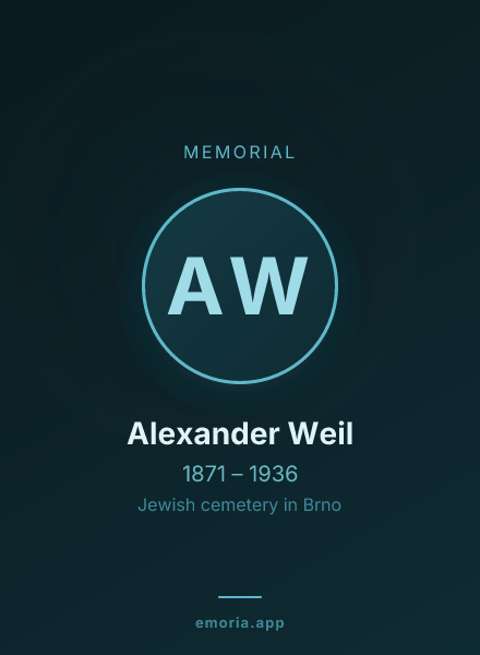 Memorial portrait of Alexander Weil