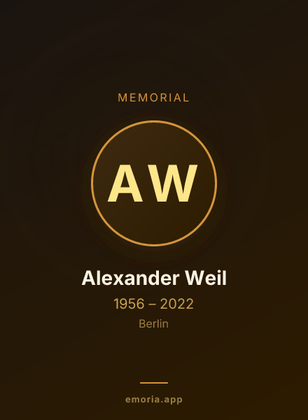 Memorial portrait of Alexander Weil