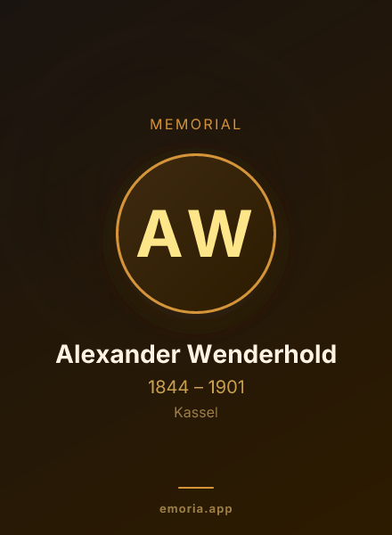 Memorial portrait of Alexander Wenderhold