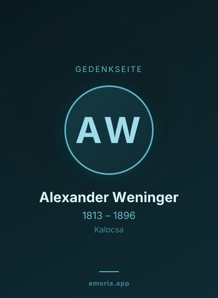 Gedenkportrait von Alexander Weninger