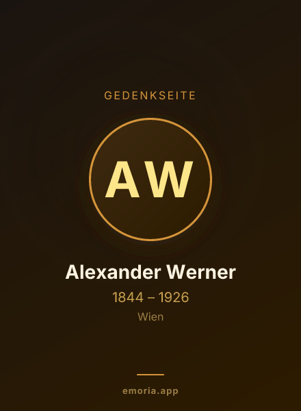 Gedenkportrait von Alexander Werner