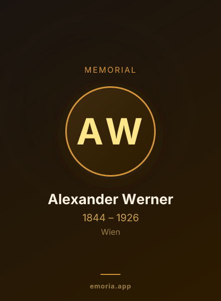 Memorial portrait of Alexander Werner