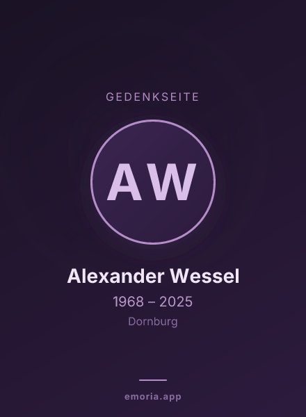 Gedenkportrait von Alexander Wessel