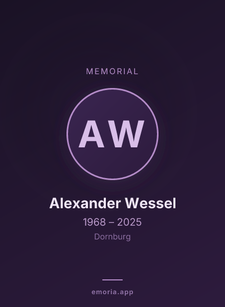 Memorial portrait of Alexander Wessel
