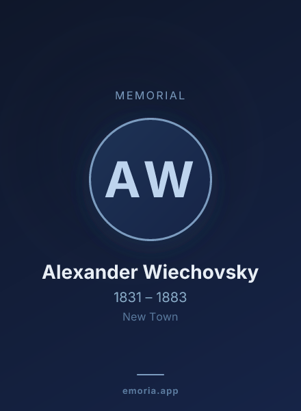 Memorial portrait of Alexander Wiechovsky