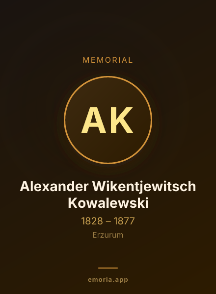 Memorial portrait of Alexander Wikentjewitsch Kowalewski