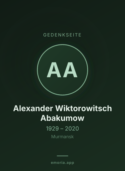 Gedenkportrait von Alexander Wiktorowitsch Abakumow